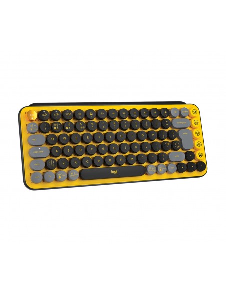 Logitech Pop Keys teclado RF Wireless + Bluetooth QWERTY Inglés del Reino Unido Negro, Gris, Amarillo