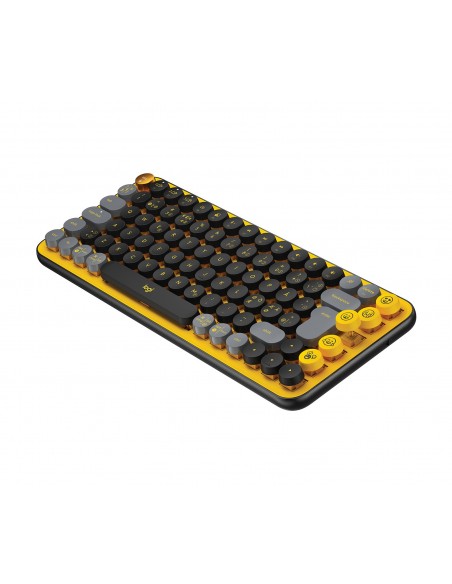 Logitech POP Keys Wireless Mechanical Keyboard With Emoji Keys teclado RF Wireless + Bluetooth QWERTY Nórdico Negro, Gris,