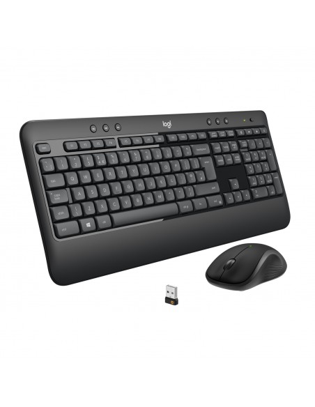 Logitech Advanced MK540 teclado Ratón incluido USB QWERTY Español Negro, Blanco