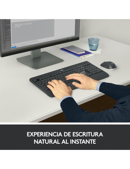Logitech Advanced MK540 teclado Ratón incluido USB QWERTY Español Negro, Blanco