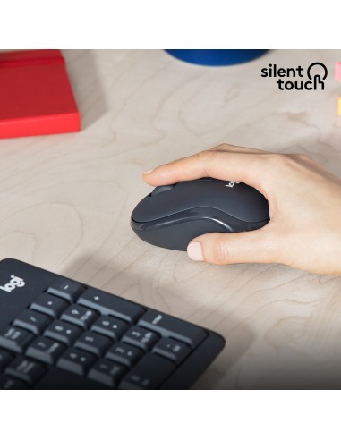 Logitech MK295 Silent Wireless Combo teclado Ratón incluido USB QWERTY Internacional de EE.UU. Grafito