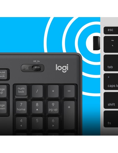 Logitech MK295 Silent Wireless Combo teclado Ratón incluido USB QWERTY Internacional de EE.UU. Grafito