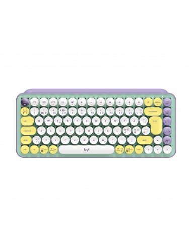 Logitech POP Keys Wireless Mechanical Keyboard With Emoji Keys teclado RF Wireless + Bluetooth QWERTY Nórdico Color menta