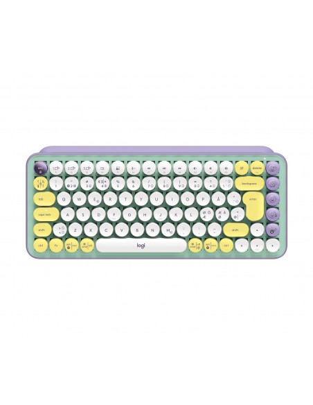 Logitech POP Keys Wireless Mechanical Keyboard With Emoji Keys teclado RF Wireless + Bluetooth QWERTY Nórdico Color menta