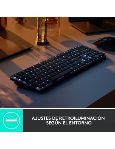 Logitech MX Mechanical teclado RF Wireless + Bluetooth QWERTY Internacional de EE.UU. Grafito, Gris
