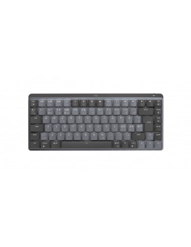 Logitech MX Mini Mechanical teclado RF Wireless + Bluetooth QWERTY Danés, Finlandés, Noruego, Sueco Grafito, Gris