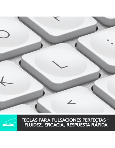 Logitech MX Keys Mini For Mac Minimalist Wireless Illuminated Keyboard teclado Bluetooth QWERTY Español Gris