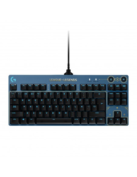 Logitech G PRO teclado USB QWERTY Internacional de EE.UU. Negro, Azul, Oro