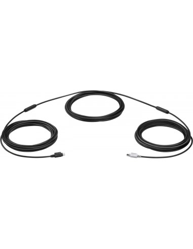 Logitech GROUP 15m Extender Cable cable ps 2 6-p Mini-DIN Negro