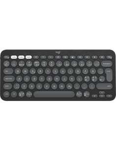 Logitech Pebble Keys 2 K380s teclado RF Wireless + Bluetooth QWERTY Danés, Finlandés, Noruego, Sueco Grafito