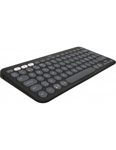 Logitech Pebble Keys 2 K380s teclado RF Wireless + Bluetooth QWERTY Danés, Finlandés, Noruego, Sueco Grafito 2