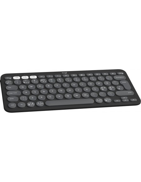 Logitech Pebble Keys 2 K380s teclado RF Wireless + Bluetooth QWERTY Danés, Finlandés, Noruego, Sueco Grafito