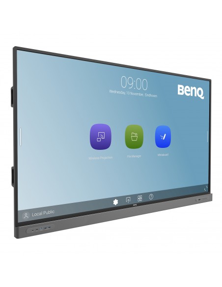 BenQ RM7503 Panel plano interactivo 190,5 cm (75") LED 450 cd   m² 4K Ultra HD Negro Pantalla táctil Procesador incorporado