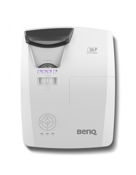 BenQ MH856UST+ videoproyector Proyector de alcance ultracorto 3500 lúmenes ANSI DLP 1080p (1920x1080) 3D Negro, Blanco