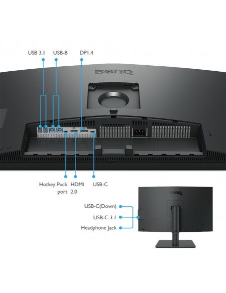 BenQ PD2705U pantalla para PC 68,6 cm (27") 3840 x 2160 Pixeles 4K Ultra HD LED Negro