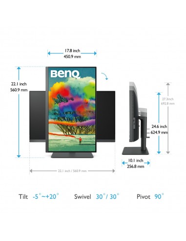 BenQ PD2705U pantalla para PC 68,6 cm (27") 3840 x 2160 Pixeles 4K Ultra HD LED Negro
