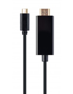 Gembird A-CM-HDMIM-01 adaptador de cable de vídeo 2 m USB Tipo C HDMI Negro