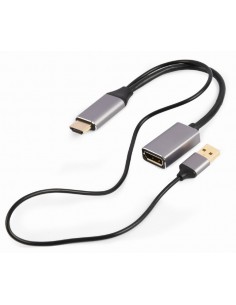 Gembird A-HDMIM-DPF-02 adaptador de cable de vídeo 0,1 m HDMI tipo A (Estándar) DisplayPort Negro