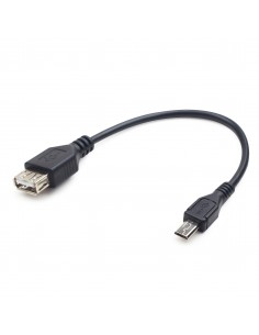 Gembird USB A - Micro-USB B, 0.15m cable USB 0,15 m USB 2.0 Negro