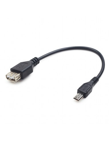 Gembird USB A - Micro-USB B, 0.15m cable USB 0,15 m USB 2.0 Negro