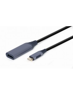 Gembird A-USB3C-HDMI-01 adaptador de cable de vídeo 0,15 m USB Tipo C HDMI tipo A (Estándar) Negro, Gris