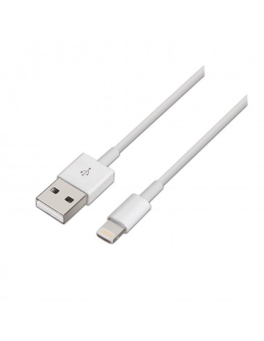 AISENS A102-0035 cable de conector Lightning 1 m Blanco