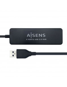 AISENS Hub USB 2.0, Tipo A M - 4 x Tipo A H, Negro, 30 cm 2