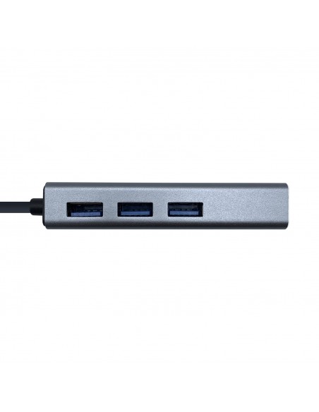 AISENS Conversor USB 3.0 a ethernet gigabit 10 100 1000 Mbps + Hub 3 x USB 3.0, Gris, 15 cm AISENS Conversor USB 3.0 a ethernet gigabit 10 100 1000 Mbps + Hub 3 x USB 3.0, Gris, 15 cm