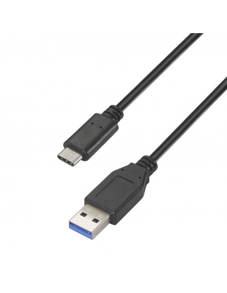 AISENS Cable USB 3.1 Gen 2 10 Gbps 3 A, Tipo C M-A M, Negro, 0.5m