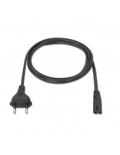 AISENS A132-0173 cable de transmisión Negro 1,5 m CEE7 7 C7 acoplador 2