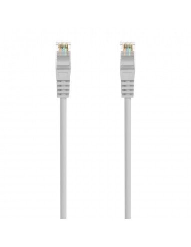 AISENS Cable de Red Latiguillo RJ45 LSZH Cat.6A 500 Mhz UTP AWG24, Gris, 30CM