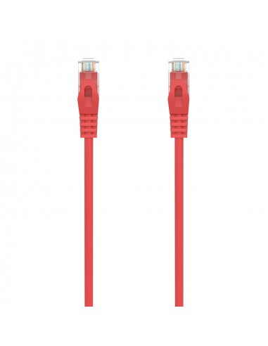 AISENS Cable de Red Latiguillo RJ45 LSZH Cat.6A 500 Mhz UTP Awg24, Rojo, 25CM