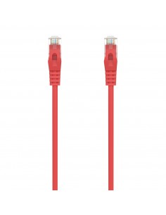 AISENS Cable de Red Latiguillo RJ45 LSZH Cat.6A 500 Mhz UTP AWG24, Rojo, 0.5M