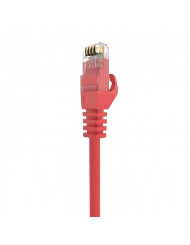 AISENS Cable de Red Latiguillo RJ45 LSZH Cat.6A 500 Mhz UTP AWG24, Rojo, 1.0M