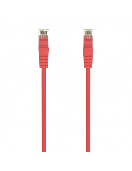 AISENS Cable de Red Latiguillo RJ45 LSZH Cat.6A 500 Mhz UTP AWG24, Rojo, 1.0M