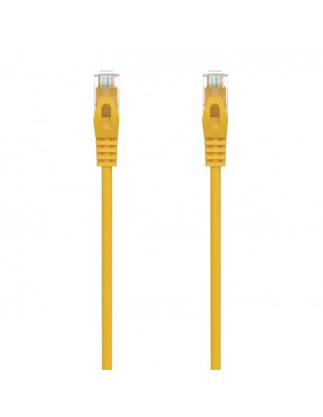 AISENS Cable de Red Latiguillo RJ45 LSZH Cat.6A 500 Mhz UTP AWG24, Amarillo, 0.5M