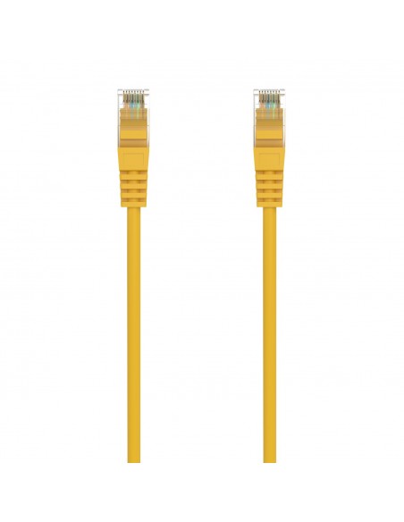AISENS Cable de Red Latiguillo RJ45 LSZH Cat.6A 500 Mhz UTP AWG24, Amarillo, 0.5M