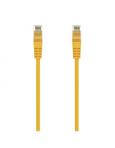 AISENS Cable de Red Latiguillo RJ45 LSZH Cat.6A 500 Mhz UTP AWG24, Amarillo, 1.5M