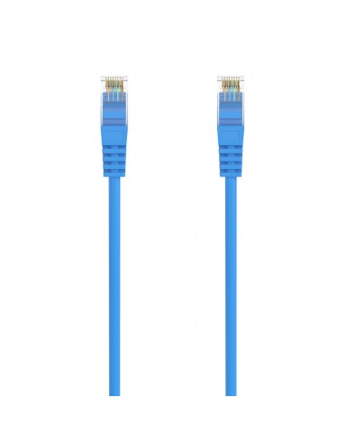 AISENS Cable de Red Latiguillo RJ45 LSZH Cat.6A 500 Mhz UTP AWG24, Azul, 25CM