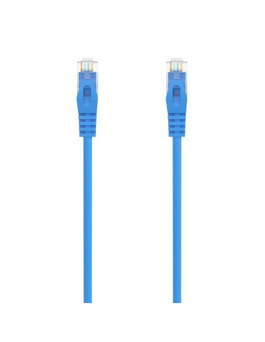 AISENS Cable de Red Latiguillo RJ45 LSZH Cat.6A 500 Mhz UTP AWG24, Azul, 1.0M