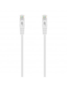 AISENS Cable de Red Latiguillo RJ45 LSZH Cat.6A 500 Mhz UTP AWG24, Blanco, 1.5M