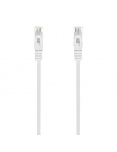 AISENS Cable de Red Latiguillo RJ45 LSZH Cat.6A 500 Mhz UTP AWG24, Blanco, 3.0M