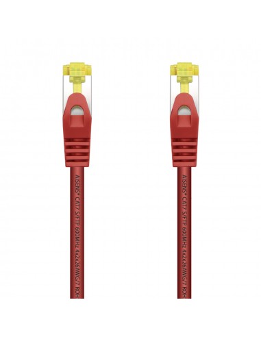 AISENS Cable De Red Latiguillo RJ45 LSZH Cat.7 600 MHz S FTP PIMF AWG26, Rojo, 25 cm