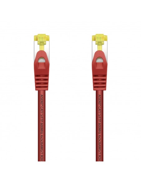 AISENS Cable De Red Latiguillo RJ45 LSZH Cat.7 600 MHz S FTP PIMF AWG26, Rojo, 25 cm AISENS Cable De Red Latiguillo RJ45 LSZH Cat.7 600 MHz S FTP PIMF AWG26, Rojo, 25 cm