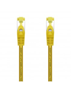 AISENS Cable De Red Latiguillo RJ45 LSZH Cat.7 600 MHz S FTP PIMF AWG26, Amarillo, 25 cm