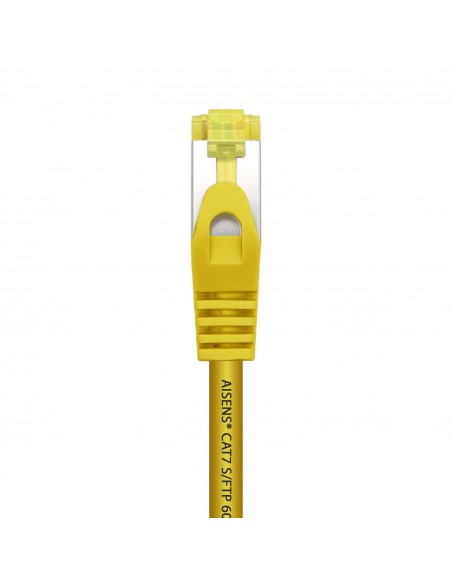 AISENS Cable De Red Latiguillo RJ45 LSZH Cat.7 600 MHz S FTP PIMF AWG26, Amarillo, 25 cm