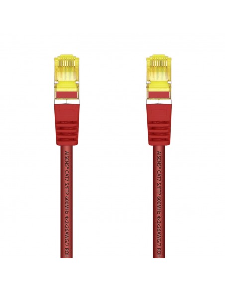 AISENS Cable De Red Latiguillo RJ45 LSZH Cat.7 600 MHz S FTP PIMF AWG26, Rojo, 0.5 m AISENS Cable De Red Latiguillo RJ45 LSZH Cat.7 600 MHz S FTP PIMF AWG26, Rojo, 0.5 m