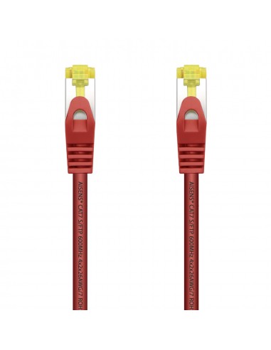AISENS Cable De Red Latiguillo RJ45 LSZH Cat.7 600 MHz S FTP PIMF AWG26, Rojo, 0.5 m