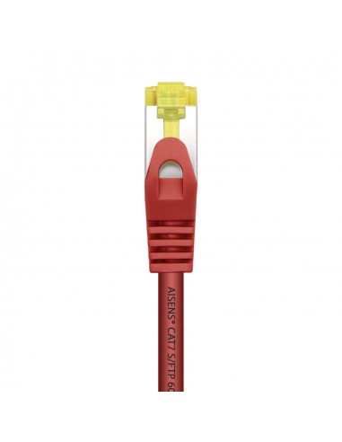 AISENS Cable De Red Latiguillo RJ45 LSZH Cat.7 600 MHz S FTP PIMF AWG26, Rojo, 2.0 m