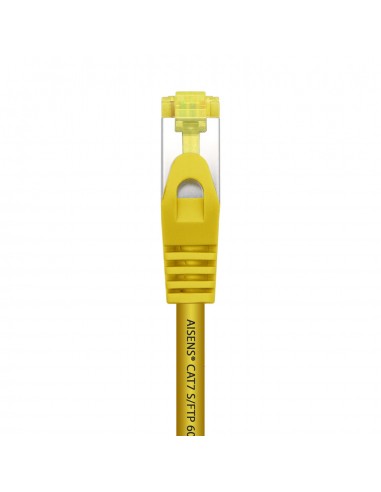 AISENS Cable De Red Latiguillo RJ45 LSZH Cat.7 600 MHz S FTP PIMF AWG26, Amarillo, 2.0 m
